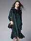 cheap Women&#039;s Dresses-Women&#039;s Velvet Going out Trumpet / Mermaid Dress - Solid Colored Winter Black Gray Wine XXL XXXL XXXXL