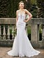 cheap Wedding Dresses-Wedding Dresses Mermaid / Trumpet Sweetheart Strapless Chapel Train Lace Bridal Gowns With Beading Appliques 2023