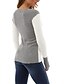 cheap Women&#039;s T-shirts-Women&#039;s Daily T-shirt Color Block Solid Colored Sequins Long Sleeve Tops Active Streetwear Sophisticated White Black Gray / Going out