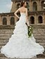 cheap Wedding Dresses-Hall Wedding Dresses Princess Strapless Sleeveless Cathedral Train Satin Bridal Gowns With Pick Up Skirt Side-Draped 2023