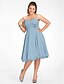 cheap Special Occasion Dresses-A-Line Elegant Pastel Colors Cocktail Party Dress Sweetheart Neckline Sleeveless Knee Length Chiffon with Ruched Beading 2020