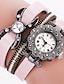 cheap Quartz Watches-Women&#039;s Bracelet Watch Simulated Diamond Watch Quartz Quilted PU Leather Black / White / Blue Imitation Diamond Analog Charm Casual Elegant Fashion - White Black Red
