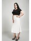 cheap Women&#039;s Skirts-Women&#039;s Daily / Holiday / Going out Vintage Plus Size Cotton A Line / Swing Skirts - Solid Colored Knitting White Black S M L / Work / Club / Beach