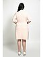 cheap Plus Size Casual Dresses-Women&#039;s Sheath Dress Knee Length Dress Light gray Half Sleeve Color Block Fall V Neck Streetwear Regular Fit XXL 3XL 4XL 5XL 6XL 7XL / Plus Size / Plus Size