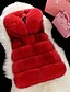 cheap Women&#039;s Furs &amp; Leathers-Women&#039;s Winter Fur Coat Regular Solid Colored Daily White Red Light gray S M L XL