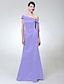 cheap Special Occasion Dresses-Mermaid / Trumpet One Shoulder Floor Length Satin Dress with Bow(s) by TS Couture®