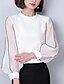 cheap Plus Size Tops-Women&#039;s Shirt Solid Colored Beaded Embroidered Long Sleeve Daily Tops Crew Neck White Black / Going out