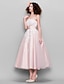 billige Fest kjoler-boldkjole 1950&#039;er kjole bryllupsgæstebal ankellang ærmeløs stropløs tyl med applikationer 2023