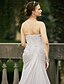 cheap Wedding Dresses-Wedding Dresses Mermaid / Trumpet Sweetheart Strapless Chapel Train Lace Over Satin Bridal Gowns With Beading Appliques 2023