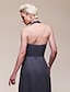 זול לאירועים מיוחדים חיסול-מעטפת \ עמוד צווארון V עד הריצפה שיפון שמלה עם תד נשפך / אסוף על ידי TS Couture®