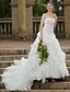 cheap Wedding Dresses-Hall Wedding Dresses Princess Strapless Sleeveless Cathedral Train Satin Bridal Gowns With Pick Up Skirt Side-Draped 2023