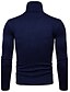 billige genser for menn-Herre Genser Ensfarget Langermet Normal Genser og cardigans Rullekrage Høst Vinter Gul Hvit lysegrå