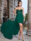 cheap Special Occasion Dresses-Sheath / Column Sweetheart Neckline Asymmetrical Chiffon Dress with Beading / Crystals by TS Couture®