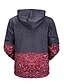 cheap Men&#039;s Hoodies &amp; Sweatshirts-Men&#039;s Hoodie Color Block Hooded Long Sleeve Wine M L XL XXL XXXL / Fall