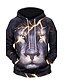 cheap Men&#039;s 3D Hoodies-Men&#039;s Hoodie Hooded Optical Illusion Daily Going out Weekend Active Hoodies Sweatshirts  Long Sleeve Black / Fall