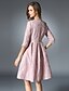 cheap Women&#039;s Dresses-Women&#039;s Party / Daily / Going out Vintage / Sophisticated A Line Dress - Jacquard Spring &amp; Summer Pink L XL XXL