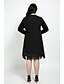 cheap Plus Size Casual Dresses-Women&#039;s Shift Dress Knee Length Dress Black Long Sleeve Solid Colored Lace Fall Round Neck Streetwear Lace L XL XXL 3XL 4XL 5XL 6XL 7XL / Plus Size / Plus Size