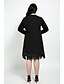 baratos Vestidos Casuais Tamanhos Grandes-Mulheres Vestido de turno Vestido no Joelho Preto Manga Longa Sólido Renda Outono Decote Redondo Moda de Rua Rendas L XL XXL 3XL 4XL 5XL 6XL 7XL / Tamanhos Grandes / Tamanhos Grandes