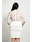 abordables Robes pour Femmes-Femme Grande Taille Robe Fourreau Demi Manches Automne Dentelle Couleur Pleine Col V Coton Sans Doublure Noir Blanche XXL 3XL 4XL 5XL 6XL 7XL