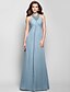 cheap Special Occasion Dresses-A-Line Minimalist Dress Prom Formal Evening Floor Length Sleeveless Halter Neck Chiffon with Criss Cross Ruched Beading 2023
