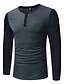 cheap Men&#039;s Casual Shirts-Men&#039;s Shirt Color Block Shirt Collar Black Light gray Dark Gray Long Sleeve Daily Tops Active