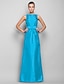זול שמלות ערב-מעטפת \ עמוד מינימליסטי שמלה אורחת חתונה ערב רישמי עד הריצפה ללא שרוולים סירה רחב טפטה עם פפיון(ים) 2023