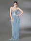 cheap Special Occasion Dresses-Sheath / Column Strapless Floor Length Chiffon Open Back Formal Evening Dress with Beading / Draping by TS Couture®