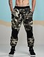 olcso Férfi nadrágok és rövidnadrágok-Men&#039;s Cotton Skinny / Loose / Chinos Pants - Patchwork / Camouflage Patchwork Army Green L / Sports