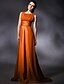 cheap Special Occasion Dresses-Sheath / Column Elegant Dress Formal Evening Sweep / Brush Train Sleeveless Jewel Neck Chiffon with Sash / Ribbon 2024