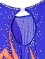 זול הלבשה להחלקה על הקרח-שמלה להחלקה אמנותית בגדי ריקוד נשים בנות החלקה על הקרח שמלות תלבושות כחול גמישות גבוהה תחרות ביגוד להחלקה על הקרח עבודת יד קלאסי שרוול ארוך החלקה על קרח החלקה אמנותית / ריינסטון