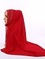 preiswerte Schals für Damen-Damen Ganzjährig Polyester Hidschab,Solide Schwarz Orange Rote Beige Königsblau