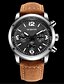 cheap Leather band Watches-Men&#039;s Wrist Watch Quartz Leather Black Water Resistant / Waterproof Calendar / date / day Noctilucent Analog Casual Fashion - White Orange Brown