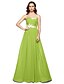 cheap Special Occasion Dresses-A-Line Sweetheart Neckline Floor Length Chiffon Lace Up Cocktail Party / Formal Evening Dress with Beading / Pleats by TS Couture®