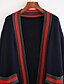 billige damesweaters-Dame Simple I-byen-tøj Langærmet Cardigan - Ensfarvet Rund hals / Forår