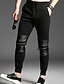 cheap Casual Pants-Men&#039;s Sweatpants Joggers Trousers Casual Pants Drawstring Elastic Waist Solid Colored Full Length Daily Weekend Streetwear Active Slim Black Micro-elastic
