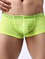cheap Men&#039;s Exotic Underwear-Men&#039;s Boxer Briefs 1 PC Underwear Striped Super Sexy Black Blue Yellow M L XL