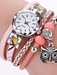 cheap Quartz Watches-Women Quartz Watch Imitation Diamond PU Leather Watch