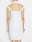 preiswerte Damenkleider-Damen Baumwolle Hose - Solide Rückenfrei Weiß / Gurt