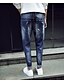 abordables Pantalons &amp; Shorts Homme-Homme Coton Mince Skinny / Jeans Pantalon - Couleur Pleine Troué Bleu 28 / Fin de semaine