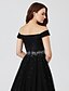 cheap Evening Dresses-Ball Gown Minimalist Holiday Cocktail Party Formal Evening Dress Off Shoulder Short Sleeve Sweep / Brush Train Tulle with Beading 2020