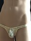 voordelige Exotisch herenondergoed-Voor heren 1 PC Kant G-string / tanga / G-string ondergoed Bloemen Licht Blauw L / Club