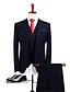 お買い得  スーツ-男性用 パーティー スーツ ピークドラペル スタンダードフィット シングルブレスト 一つボタン ストレートフラップ ソリッド ポリエステル