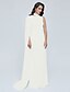 זול שמלות ערב-מעטפת \ עמוד סגנון של מפורסמים אלגנטית ערב רישמי שמלה תכשיט ללא שרוולים עד הריצפה שיפון עם קפלים 2021