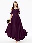 cheap Bridesmaid Dresses-A-Line Bridesmaid Dress Spaghetti Strap Sleeveless Elegant Floor Length Chiffon with Sash / Ribbon / Bow(s) / Pleats 2022