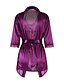 cheap Sexy Lingerie-Women&#039;s Robes Ultra Sexy Suits Nightwear Solid Colored White / Black / Purple S M L / Lace