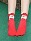 abordables Calcetines y medias-Mujer Calcetín Medio - Navidad Rojo Tamaño Único / 2 Piezas