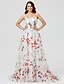 cheap Special Occasion Dresses-Ball Gown Spaghetti Strap Sweep / Brush Train Organza Dress with Flower by TS Couture®