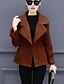 olcso Női kabátok és ballonkabátok-Egyszerű / Alkalmi Női Kabát - Egyszínű Gyapjú / Poliészter / Ősz / Tél