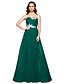 cheap Special Occasion Dresses-A-Line Sweetheart Neckline Floor Length Chiffon Lace Up Cocktail Party / Formal Evening Dress with Beading / Pleats by TS Couture®