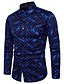 cheap Men&#039;s Shirts-Men&#039;s Shirt Polka Dot Graphic Print Long Sleeve Daily Tops Streetwear Blue Red